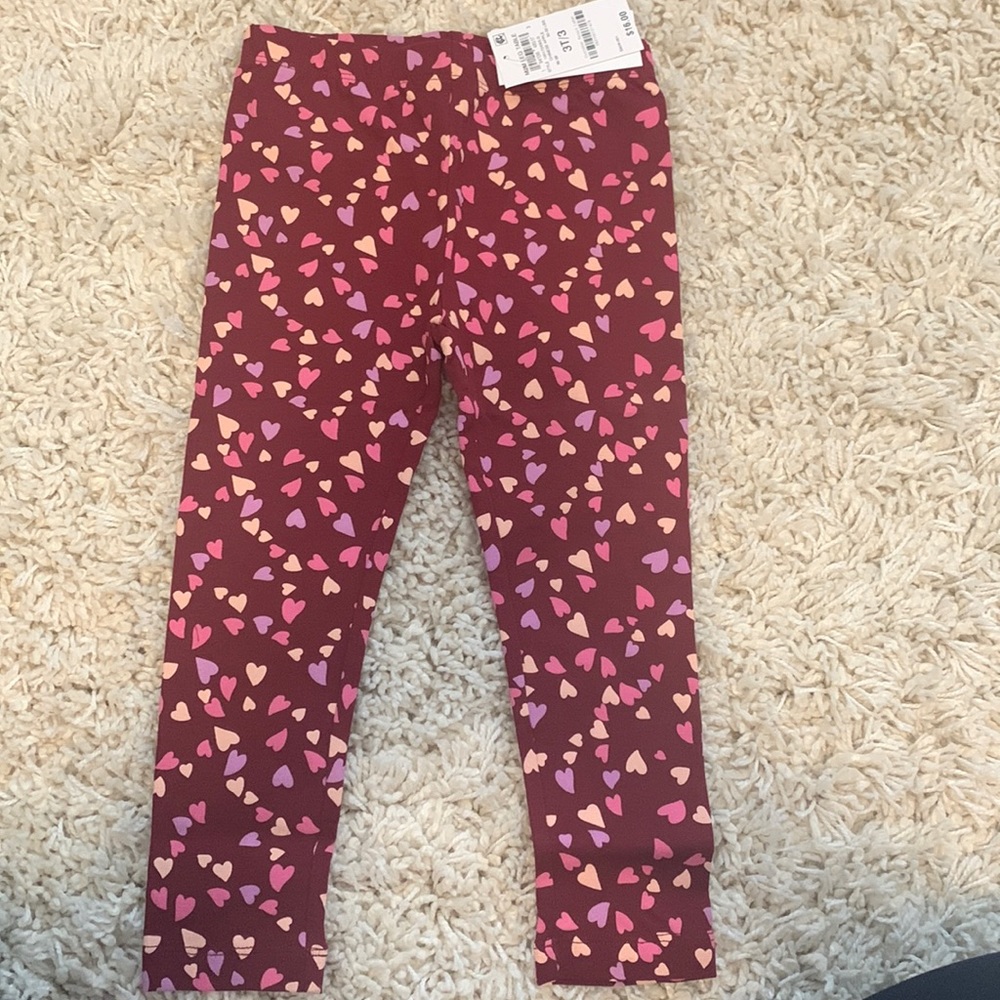 NWT Epic Threads Heart Leggings Size 3T